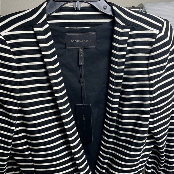 NWT BCBGMaxAzria Monochrome Striped blazer Jacket Hendrix - Picture 13 of 17